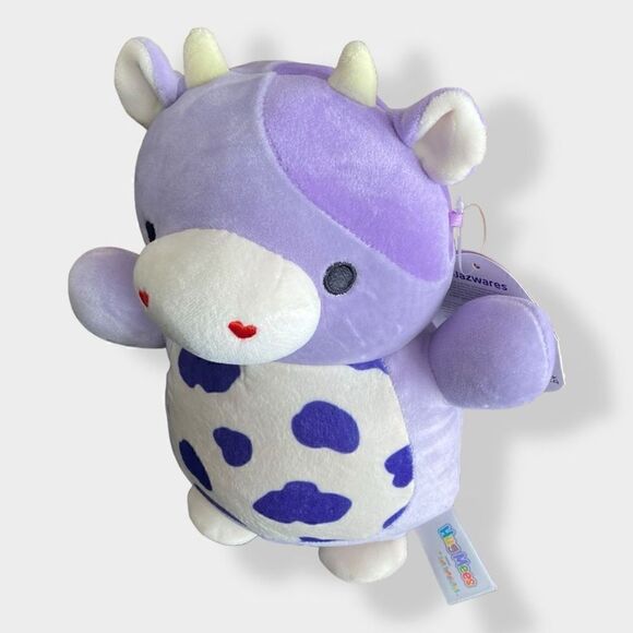 Squishmallows Kellytoy HugMees 10" Bubba the Purple Cow Plush Toy New (c) - Picture 3 of 11